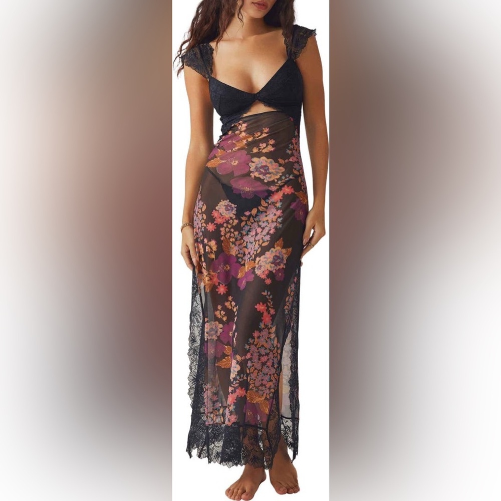 Free People Suddenly Fine Maxi Slip - Size Large